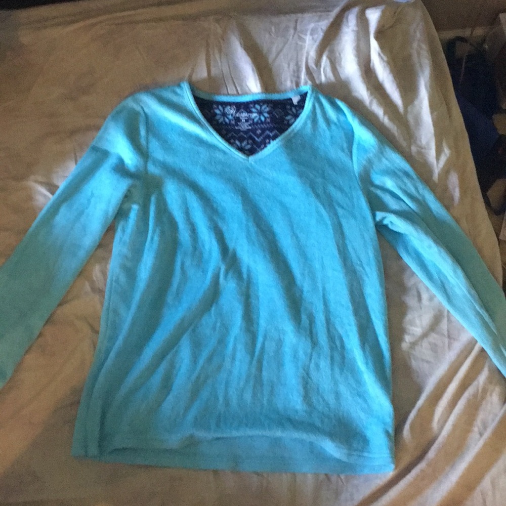 Fuzzy blue pajama top